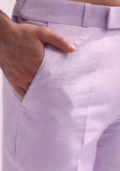 Lavender Shimmer Lapel Tuxedo With Pleated Shirt And Pants -Lillys Clothing Shop XKRKFY