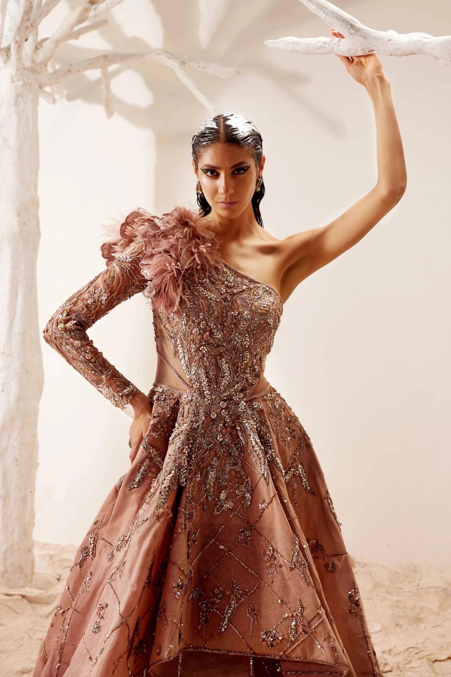 Pink Gilded Gown 1 Pink Gilded Gown