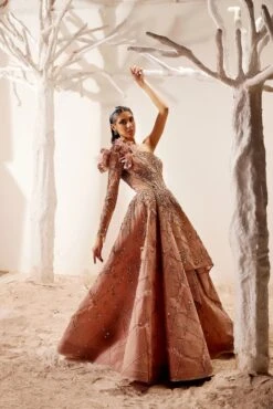 Pink Gilded Gown 9 Pink Gilded Gown -Lillys Clothing Shop adaara26 04 2220673copy