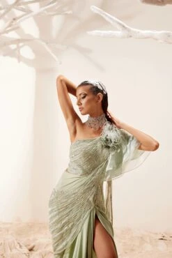 Nile Green Saree -Lillys Clothing Shop adaara26 04 2220766copy