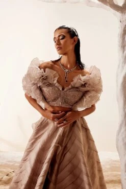 Crush Organza Ruffle Blouse With Layered Skirt -Lillys Clothing Shop adaara26 04 2221313copy