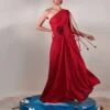 Draped Scarlet Gown -Lillys Clothing Shop ashnashoot23206