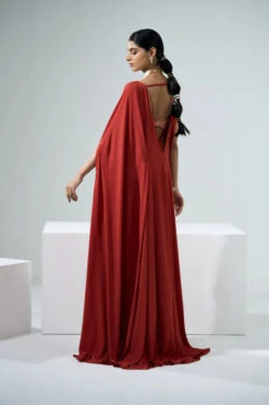 Rust Orange Drape Kaftan With Bustier -Lillys Clothing Shop ashnashoot9975copy 550x 501b9591 032e 49fa 9191 2264947cb75e