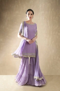 Lilac Kurta Sharara Set