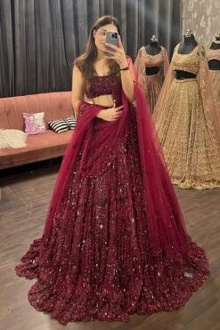 Cherry Dust - Hand Embroidered Lehenga Set