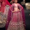 Maroon Raw Silk 16 Kali Zardozi Lehenga Set With Two Dupattas -Lillys Clothing Shop cjtgi