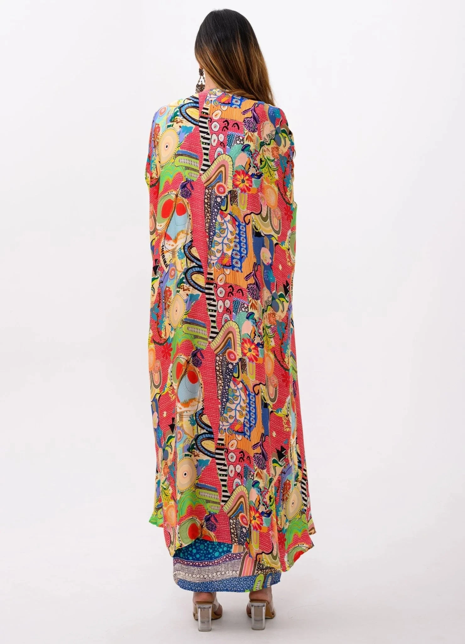 Coral Dhoti Bralette And Frenzy Cape Set 6 Coral Dhoti Bralette And Frenzy Cape Set - Image 6