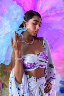 Our Bloom Print Dhoti Skirt Set -Lillys Clothing Shop dhoti set1