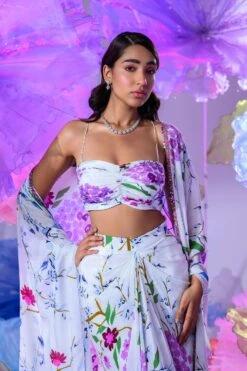 Our Bloom Print Dhoti Skirt Set -Lillys Clothing Shop dhoti set3