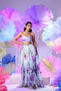 Our Bloom Print Dhoti Skirt Set -Lillys Clothing Shop dhoti set8