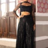Black Embroidered Sequins Blouse & Sharara Set -Lillys Clothing Shop e 6bd243b2 3969 4a42 87f0 630de2c30201