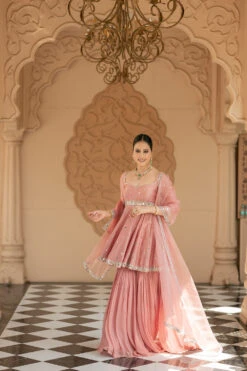 Onion Pink Sharara Set -Lillys Clothing Shop ek3011