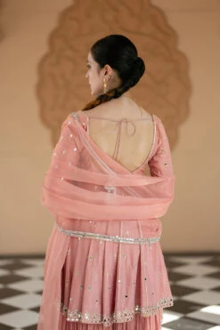 Onion Pink Sharara Set -Lillys Clothing Shop ek3011C