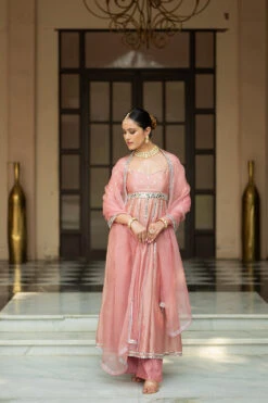 Onion Pink Anarkali Set
