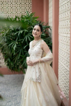 Off White Lehenga Set -Lillys Clothing Shop ek3026A