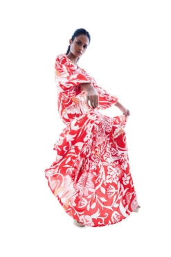 Printed Gathered Maxi Dress -Lillys Clothing Shop f43d79 7c6de8f6f8a64634a1f7f1836c474f0b mv2