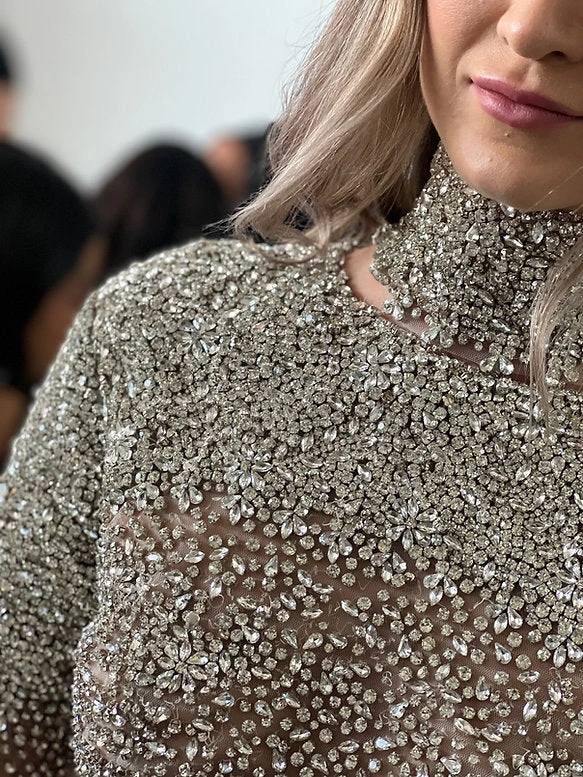 Hand Embroidered Crystal Sequin Lehnga 3 Hand Embroidered Crystal Sequin Lehnga - Image 3