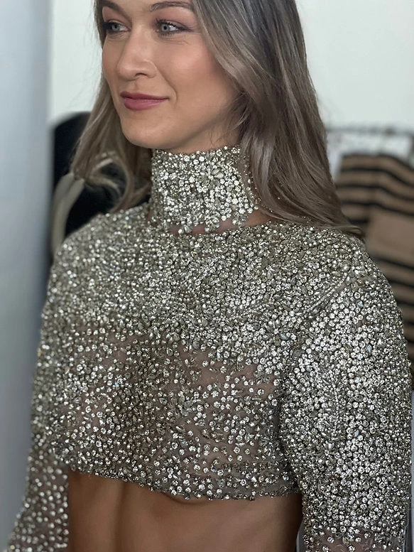 Hand Embroidered Crystal Sequin Lehnga 2 Hand Embroidered Crystal Sequin Lehnga - Image 2