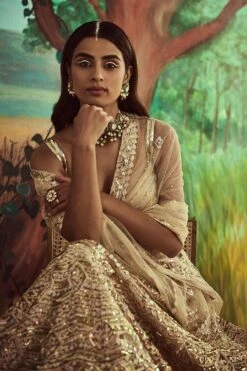 Metallic Gold Sequin Lehenga Set -Lillys Clothing Shop gold5