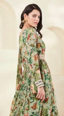 Green Printed Anarkali 8 Green Printed Anarkali -Lillys Clothing Shop green printed gown basanti kapde aur koffee 3 1100x 34a9a377 0868 4091 aefe 7b3823020a88