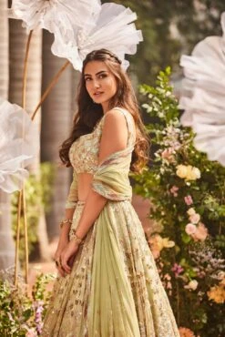 Mint Green - Hand Embriodered Lehenga Set -Lillys Clothing Shop image00019 min 1