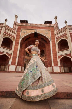 Powder Pink Bandhani Banarasi Lehenga -Lillys Clothing Shop image 11037196 6aa7 4b7d 9456 67345fe71607