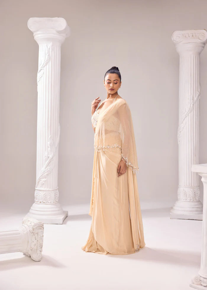 A- Symmetrical Drape Saree 2 A- Symmetrical Drape Saree - Image 2