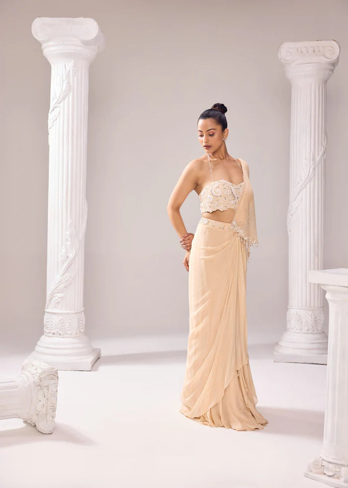 A- Symmetrical Drape Saree 3 A- Symmetrical Drape Saree - Image 3