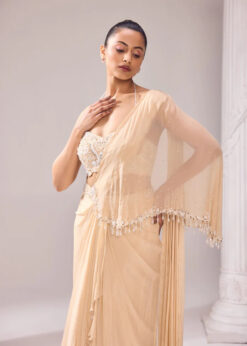 A- Symmetrical Drape Saree 15 A- Symmetrical Drape Saree -Lillys Clothing Shop jade4699