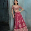 Embroidered Pink Bridal Lehenga