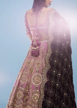 Powder Pink Amari Bridal Lehenga With Heavy Embroidery 11 Powder Pink Amari Bridal Lehenga With Heavy Embroidery -Lillys Clothing Shop kalki raspberry pink amari bridal lehenga with heavy embroi sg128082 1