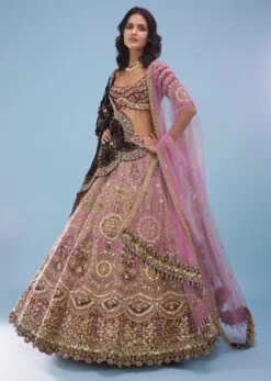 Powder Pink Amari Bridal Lehenga With Heavy Embroidery 12 Powder Pink Amari Bridal Lehenga With Heavy Embroidery -Lillys Clothing Shop kalki raspberry pink amari bridal lehenga with heavy embroi sg128082 2