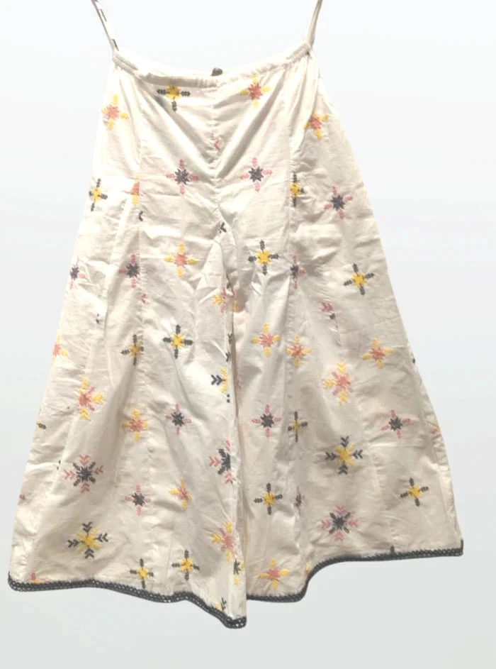 Mulmul Cotton Loretta White Kurta With Loretta White Sharara 4 Mulmul Cotton Loretta White Kurta With Loretta White Sharara - Image 4