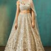 Beige Gold Petals Foil Lehenga -Lillys Clothing Shop mhtb gold petals lhnga 3pc 1