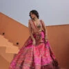 Kritika Khurana Hot Pink Jacquard Silk Banarasi Lehenga Set -Lillys Clothing Shop mini magick20241001 36685 aqied5