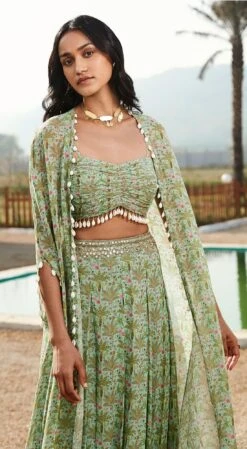 Pista Sharara Set With Cape -Lillys Clothing Shop pista sharara set with cape basanti kapde aur koffee 2 1100x 4272cfd3 7022 4dbd 9fe9 887868eebc2e