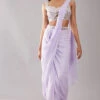 Lilac Mirror Drape Saree