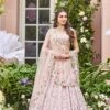 Powder Pink - Hand Embriodered Lehenga Set