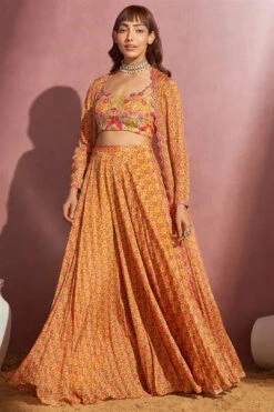 Honeycomb Sharara With Jacket