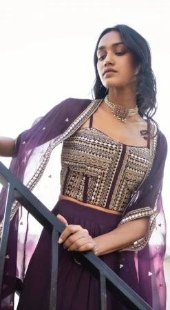 Purple Skirt Set With Cape -Lillys Clothing Shop purple skirt set with cape basanti kapde aur koffee 5 1100x 6a5a1a77 1270 4c9a 9f8d c4392e4cea76