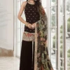 Black Georgette Gharara Set
