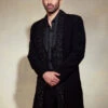 Aditya Roy Kapur In Our Black Double Layered Indo Western Jacket With Shirt And Pant