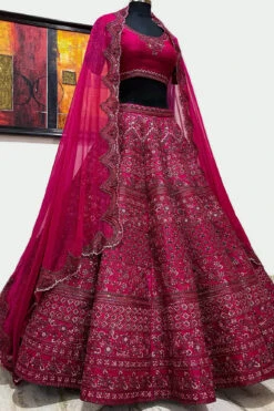 Wine Raw Silk Embroidered Lehenga Set -Lillys Clothing Shop ra036 1806 0417301001624265670 6f82624a fc7e 4cd8 b633 3fa8437432f0