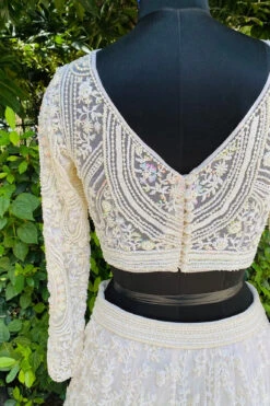 White Chroma Embroidered Lehenga Set -Lillys Clothing Shop rk040 0505 2 0732304001651764642