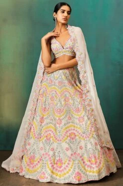 Pastel Applique Highlight Lehenga