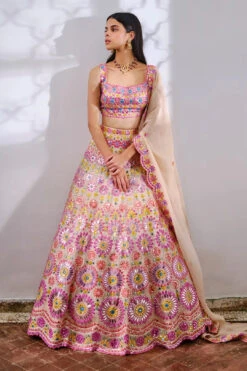 Ivory Circular Motif Lehenga