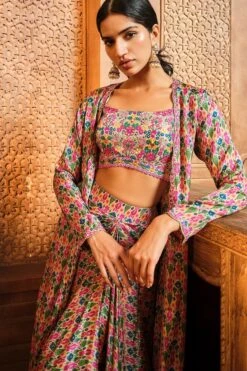 Ivory Ikat Wrap Skirt Jacket Set -Lillys Clothing Shop srfz ivry ikkat wrap jckt 3pc 3