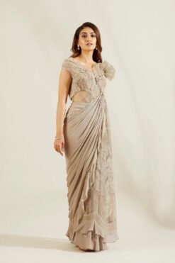 Abalone Drape Saree -Lillys Clothing Shop st feb. 2021 ADAARA COUTURE 7692