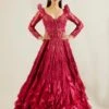 Brill Crimson Gown -Lillys Clothing Shop st feb. 2021 ADAARA COUTURE 7805