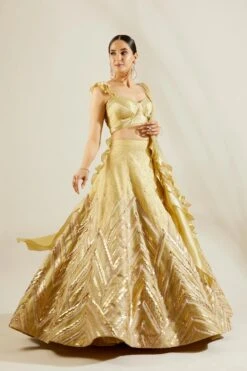 Tea Green Laser Cut Lehenga 11 Tea Green Laser Cut Lehenga -Lillys Clothing Shop st feb. 2021 ADAARA COUTURE 8060